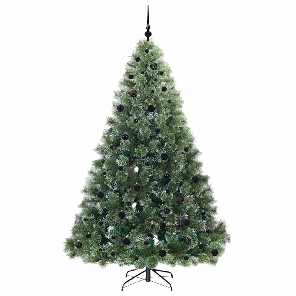 vidaXL Artificial Christmas Tree with 300 LEDs Green 210 cm PE and PVC - 52518