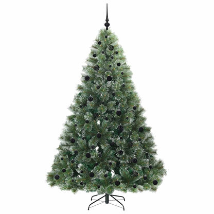vidaXL Artificial Christmas Tree with 300 LEDs Green 210 cm PE and PVC - 52518