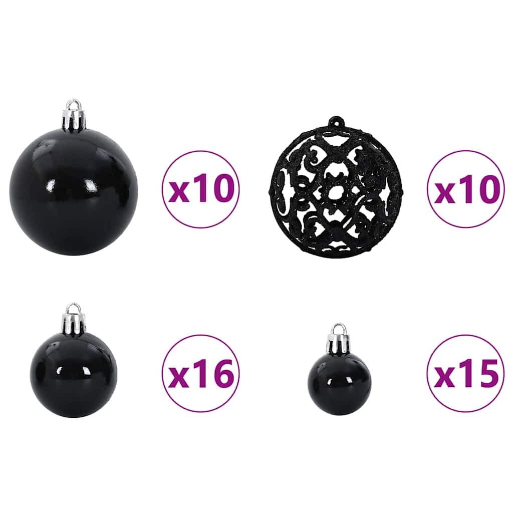 vidaXL Artificial Christmas Tree with 300 LEDs Green 210 cm PE and PVC - 52518