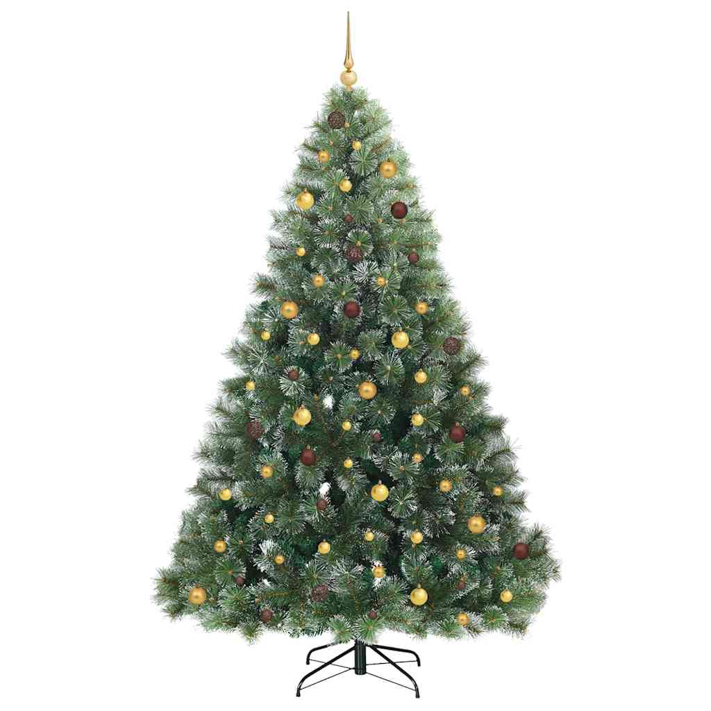 vidaXL Artificial Christmas Tree with 300 LEDs Green 240 cm PE and PVC - 52571