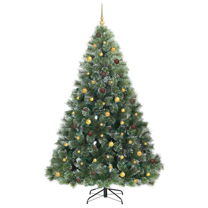 vidaXL Artificial Christmas Tree with 300 LEDs Green 240 cm PE and PVC - 52571