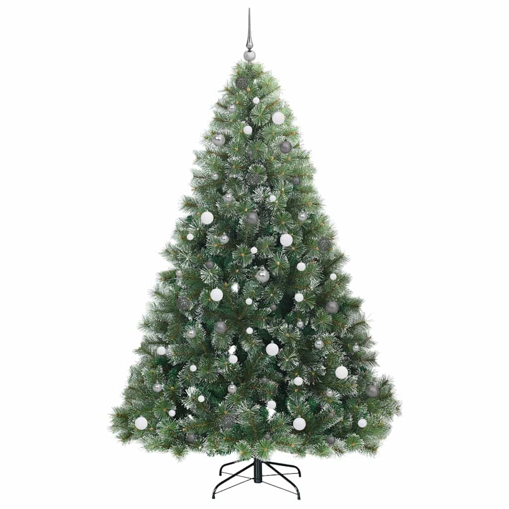 vidaXL Artificial Christmas Tree with 300 LEDs Green 240 cm PE and PVC - 52580