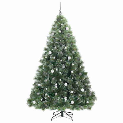vidaXL Artificial Christmas Tree with 300 LEDs Green 240 cm PE and PVC - 52580