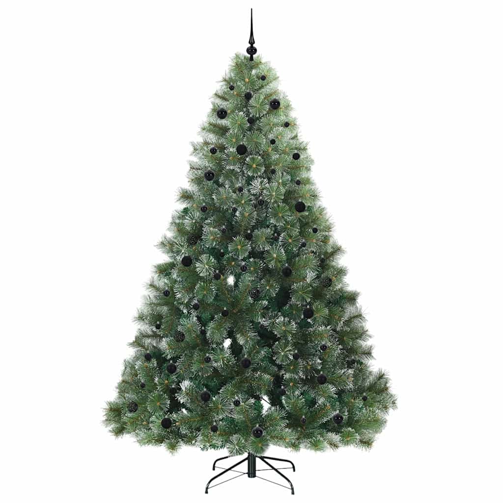 vidaXL Artificial Christmas Tree with 300 LEDs Green 240 cm PE and PVC - 52584