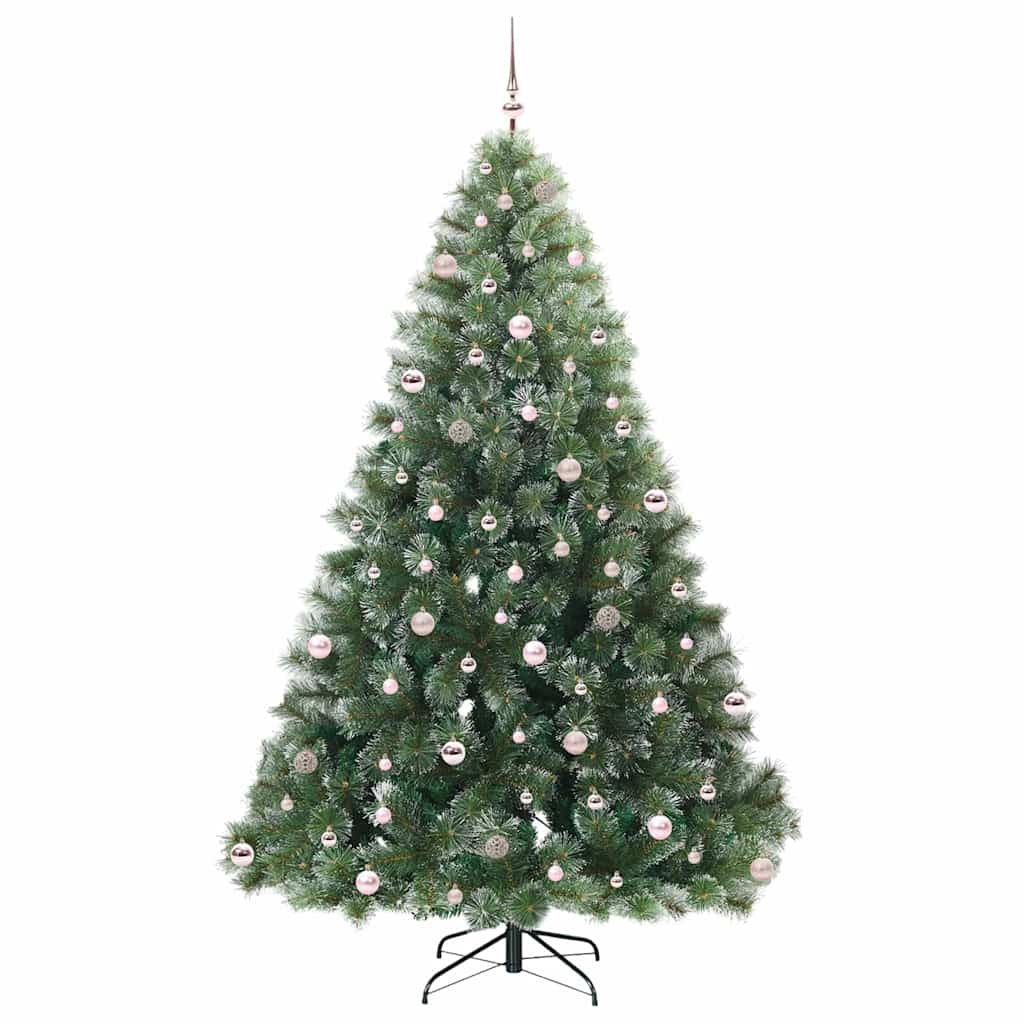 vidaXL Artificial Christmas Tree with 300 LEDs Green 240 cm PE and PVC - 52586
