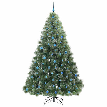 vidaXL Artificial Christmas Tree with 300 LEDs Green 240 cm PE and PVC - 52597