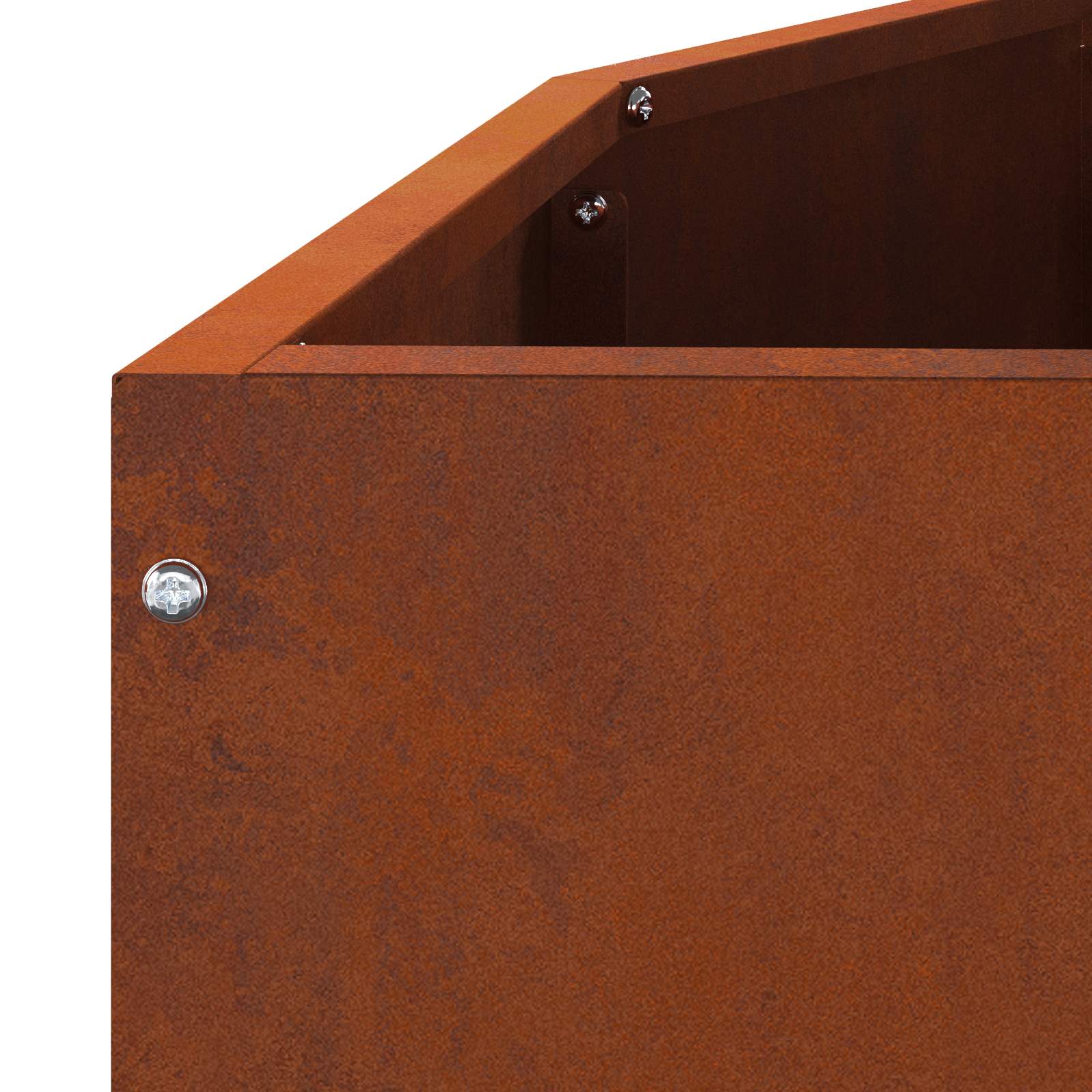 vidaXL Planter Rusty 120 x 60 x 35 cm Weathering Steel - Brown