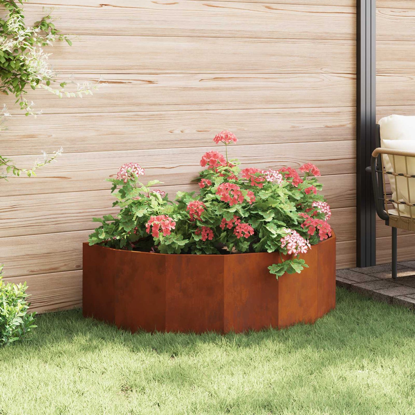 vidaXL Planter Rusty 120 x 60 x 35 cm Weathering Steel - Brown