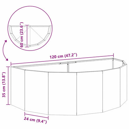 vidaXL Planter Rusty 120 x 60 x 35 cm Weathering Steel - Brown