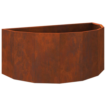 vidaXL Planter Rusty 90 x 45 x 35 cm Weathering Steel - Brown