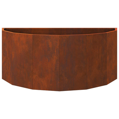 vidaXL Planter Rusty 90 x 45 x 35 cm Weathering Steel - Brown