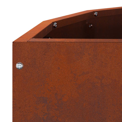 vidaXL Planter Rusty 60 x 30 x 35 cm Weathering Steel - Brown