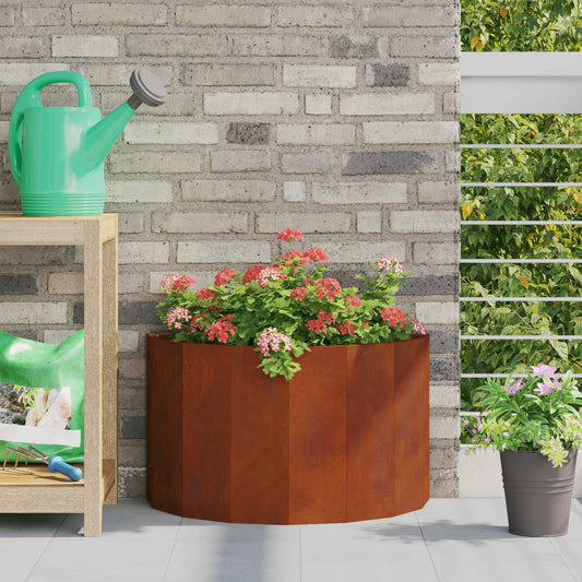 vidaXL Planter Rusty 60 x 30 x 35 cm Weathering Steel - Brown