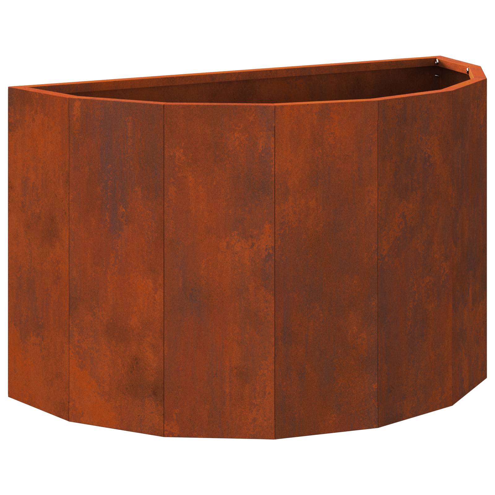 vidaXL Planter Rusty 60 x 30 x 35 cm Weathering Steel - Brown