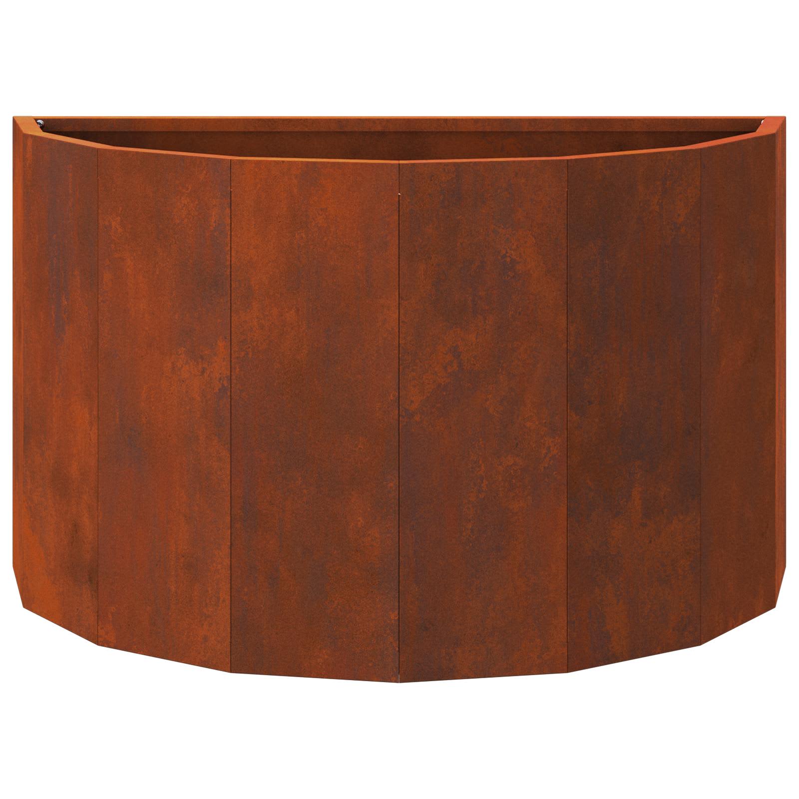 vidaXL Planter Rusty 60 x 30 x 35 cm Weathering Steel - Brown