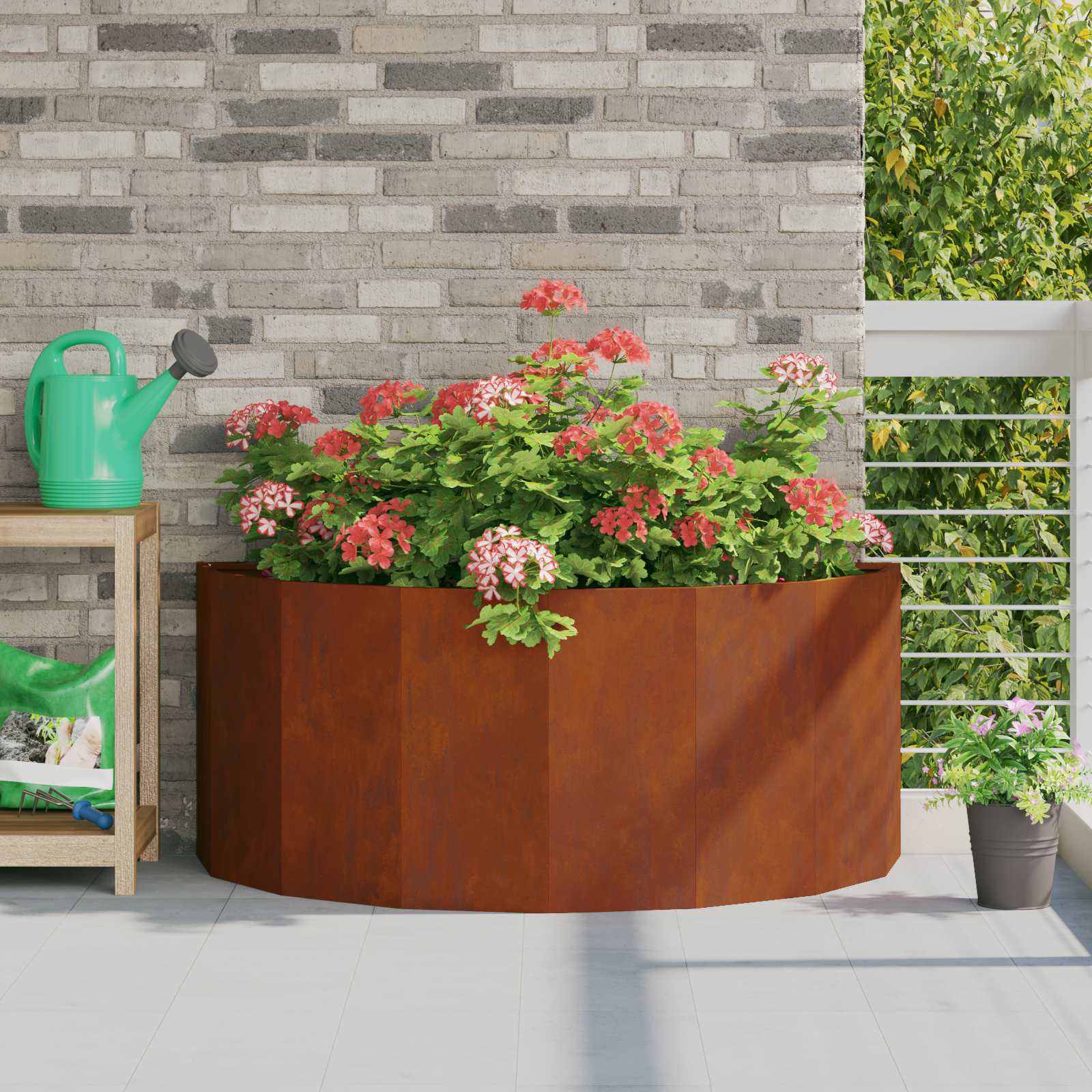 vidaXL Planter Rusty 120 x 60 x 50 cm Weathering Steel - Brown