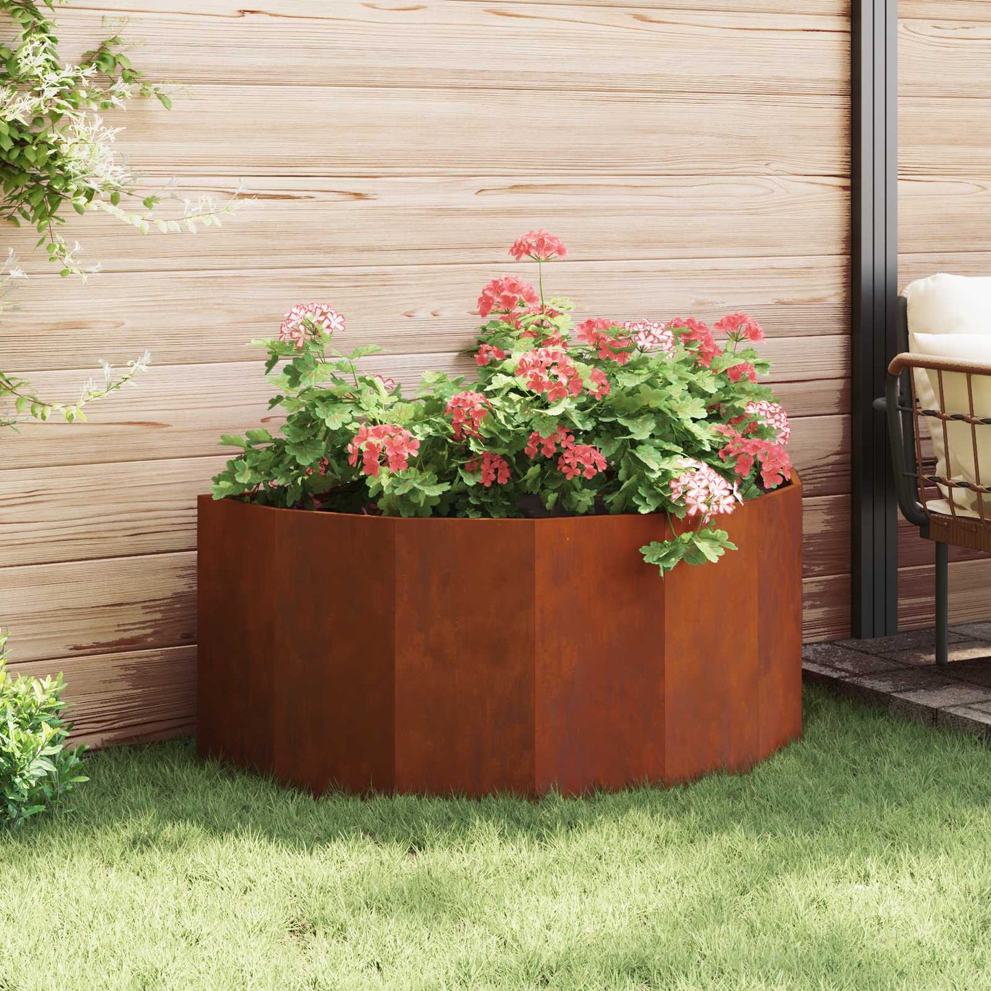 vidaXL Planter Rusty 120 x 60 x 50 cm Weathering Steel - Brown
