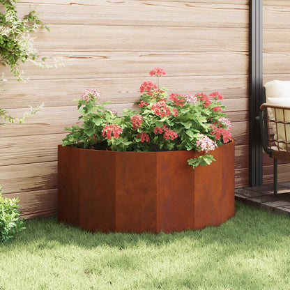vidaXL Planter Rusty 120 x 60 x 50 cm Weathering Steel - Brown