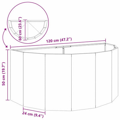 vidaXL Planter Rusty 120 x 60 x 50 cm Weathering Steel - Brown