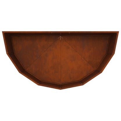 vidaXL Planter Rusty 120 x 60 x 50 cm Weathering Steel - Brown