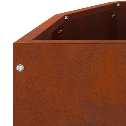 vidaXL Planter Rusty 90 x 45 x 50 cm Weathering Steel - Brown