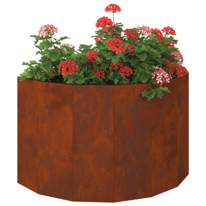 vidaXL Planter Rusty 90 x 45 x 50 cm Weathering Steel - Brown
