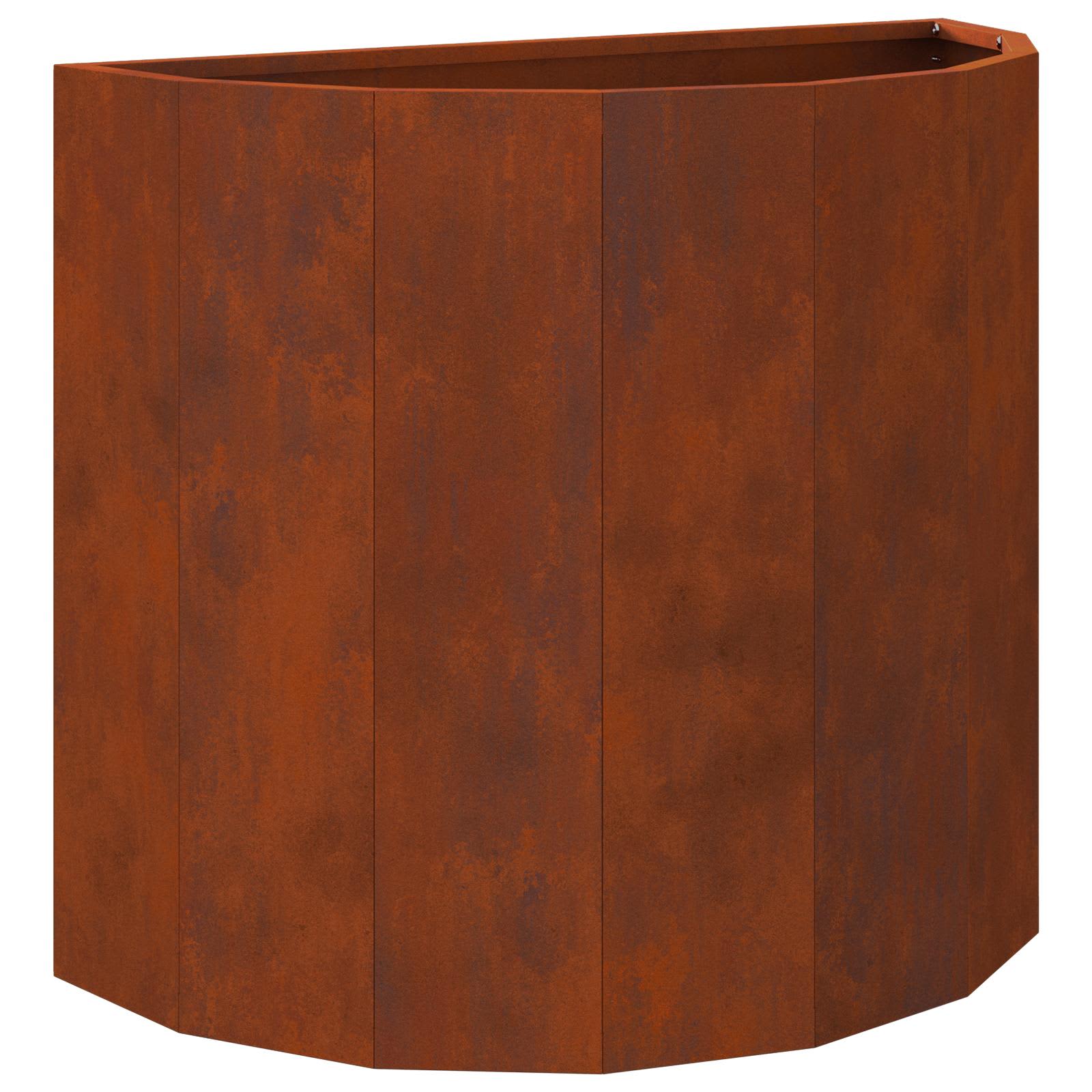 vidaXL Planter Rusty 60 x 30 x 50 cm Weathering Steel - Brown