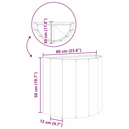 vidaXL Planter Rusty 60 x 30 x 50 cm Weathering Steel - Brown