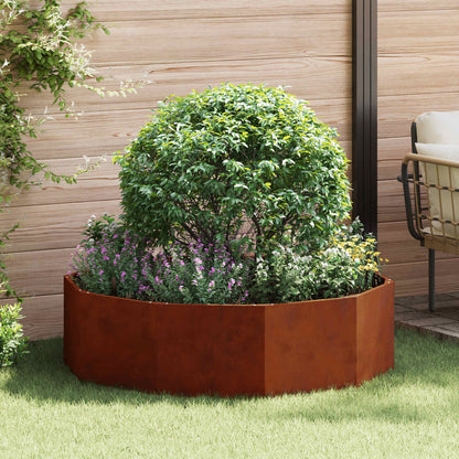 vidaXL Planter Rusty 120 x 120 x 35 cm Weathering Steel - Brown
