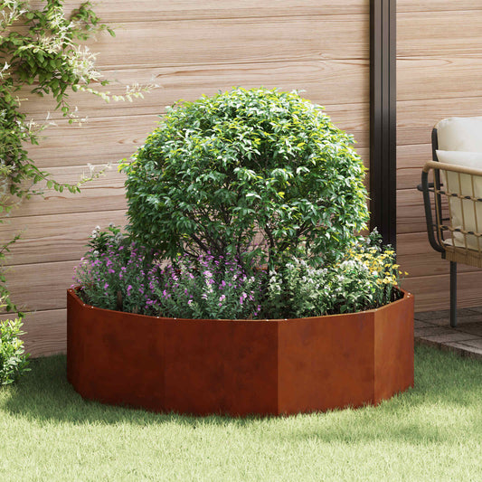 vidaXL Planter Rusty 120 x 120 x 35 cm Weathering Steel - Brown