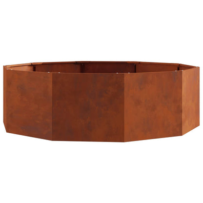 vidaXL Planter Rusty 120 x 120 x 35 cm Weathering Steel - Brown