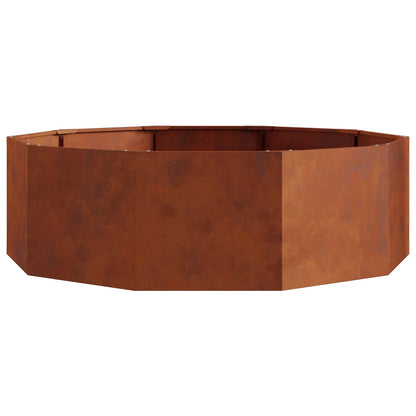 vidaXL Planter Rusty 120 x 120 x 35 cm Weathering Steel - Brown
