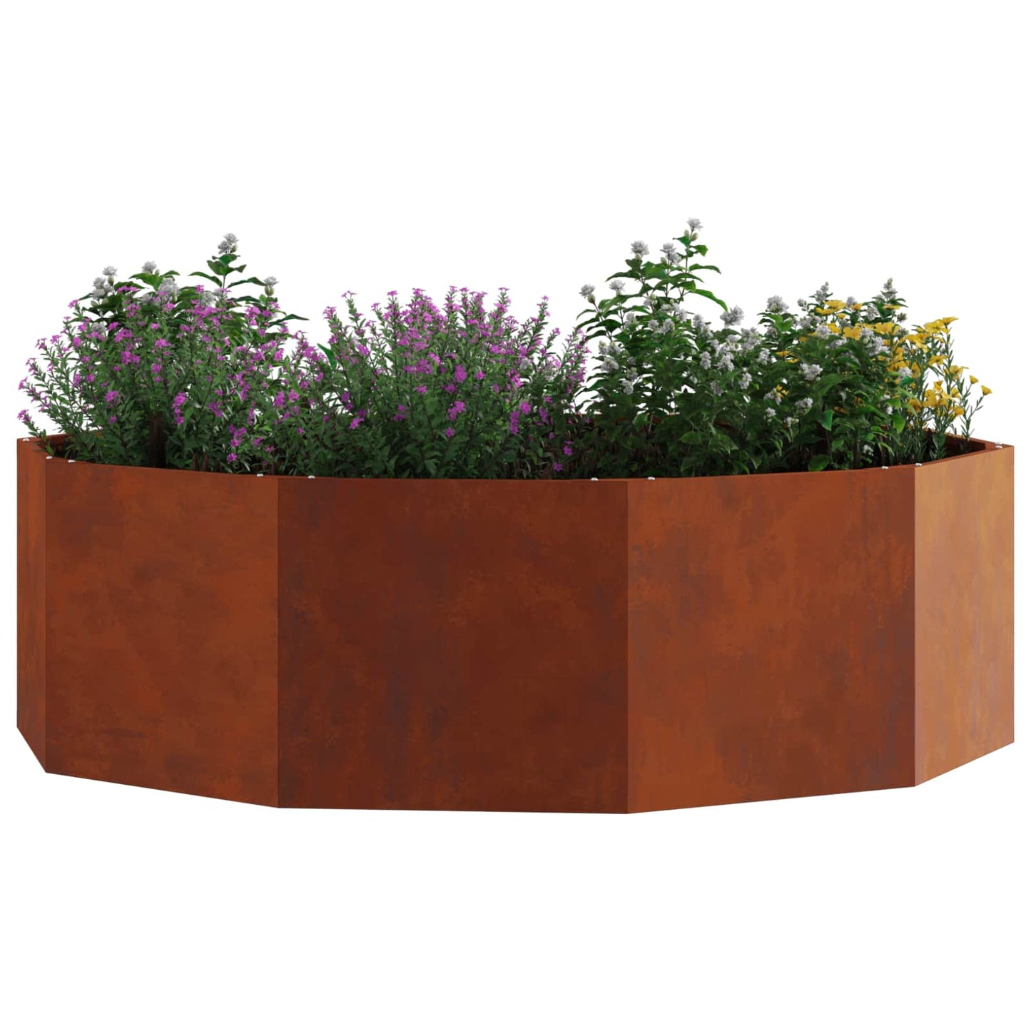vidaXL Planter Rusty 120 x 120 x 35 cm Weathering Steel - Brown