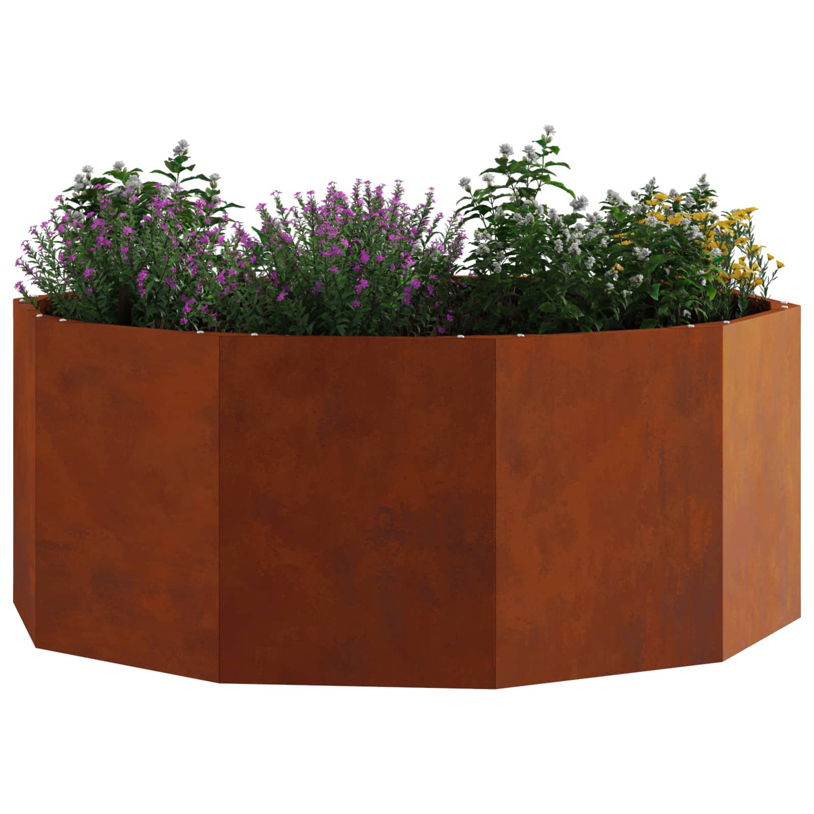 vidaXL Planter Rusty 90 x 90 x 35 cm Weathering Steel - Brown