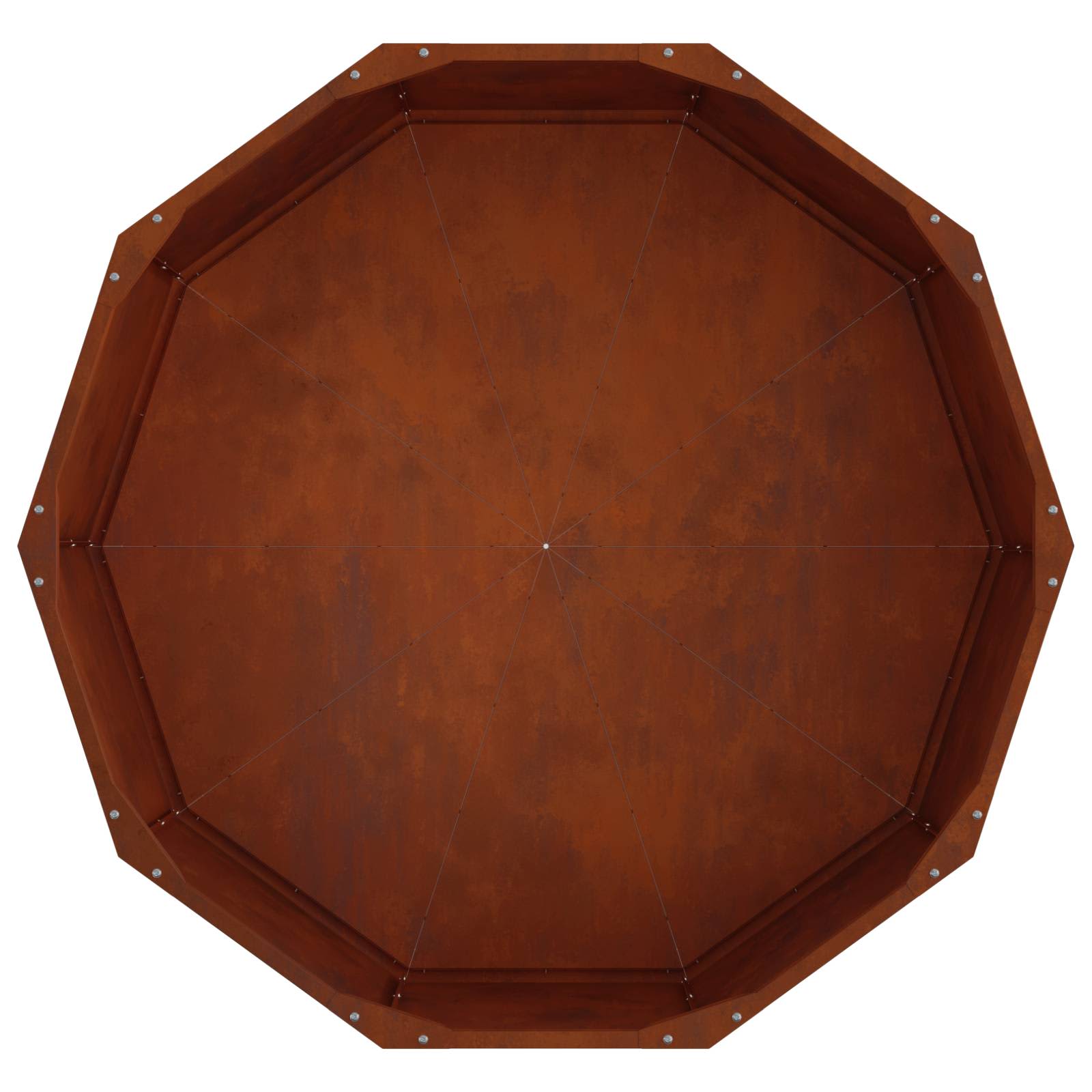 vidaXL Planter Rusty 90 x 90 x 35 cm Weathering Steel - Brown