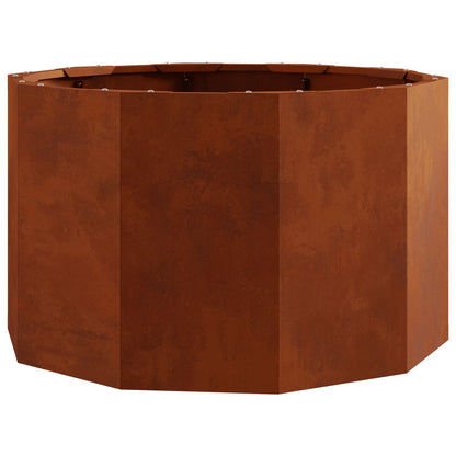 vidaXL Planter Rusty 60 x 60 x 35 cm Weathering Steel - Brown