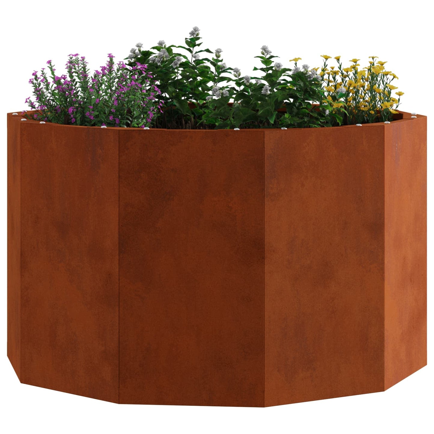 vidaXL Planter Rusty 60 x 60 x 35 cm Weathering Steel - Brown