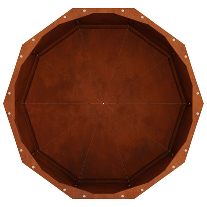 vidaXL Planter Rusty 60 x 60 x 35 cm Weathering Steel - Brown