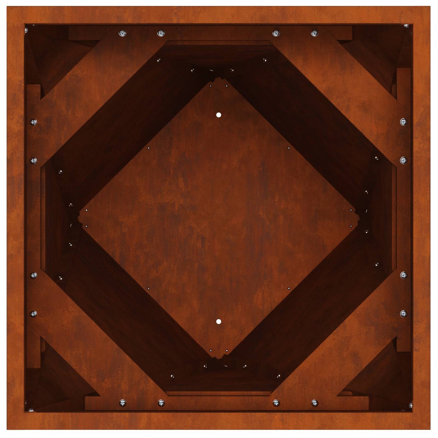 vidaXL Planter Rusty 30 x 30 x 75 cm Weathering Steel - Brown