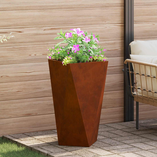 vidaXL Planter Rusty 40 x 40 x 75 cm Weathering Steel - Brown