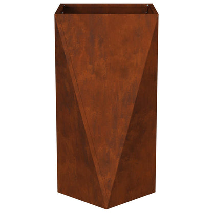vidaXL Planter Rusty 40 x 40 x 75 cm Weathering Steel - Brown