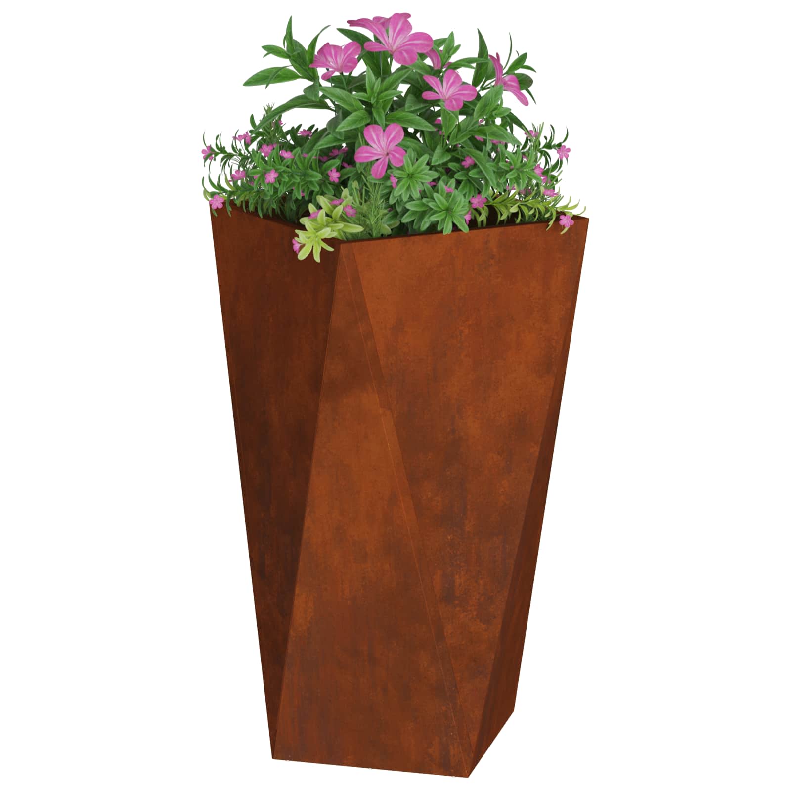 vidaXL Planter Rusty 40 x 40 x 75 cm Weathering Steel - Brown