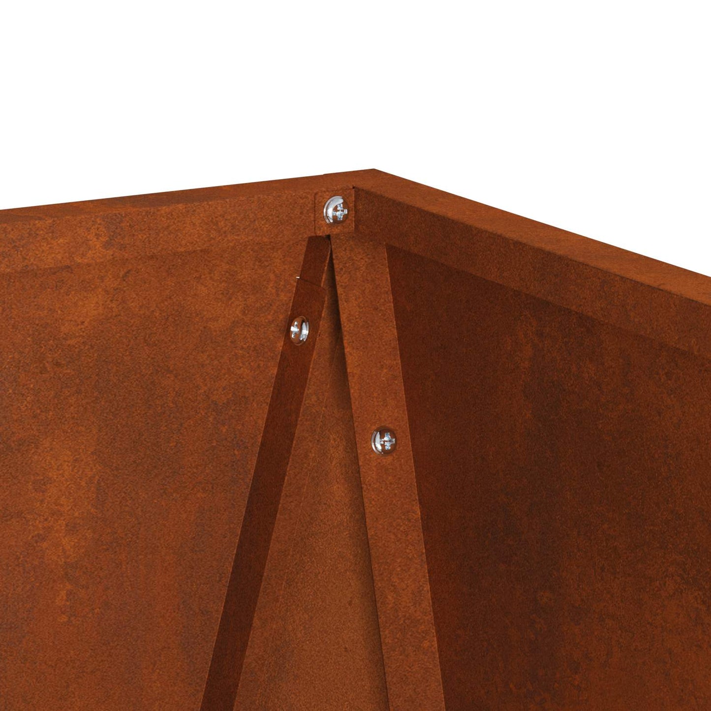 vidaXL Planter Rusty 50 x 50 x 75 cm Weathering Steel - Brown