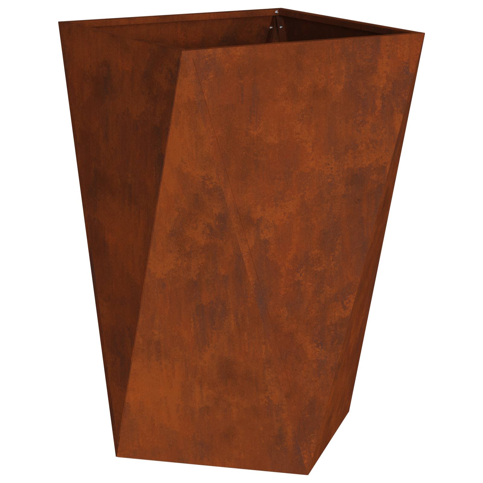 vidaXL Planter Rusty 50 x 50 x 75 cm Weathering Steel - Brown