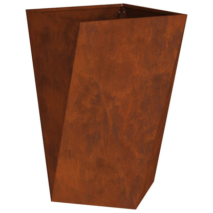 vidaXL Planter Rusty 50 x 50 x 75 cm Weathering Steel - Brown