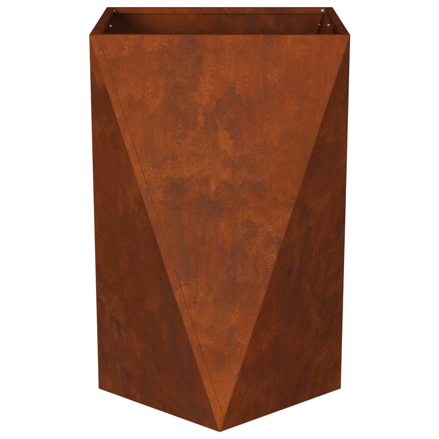 vidaXL Planter Rusty 50 x 50 x 75 cm Weathering Steel - Brown