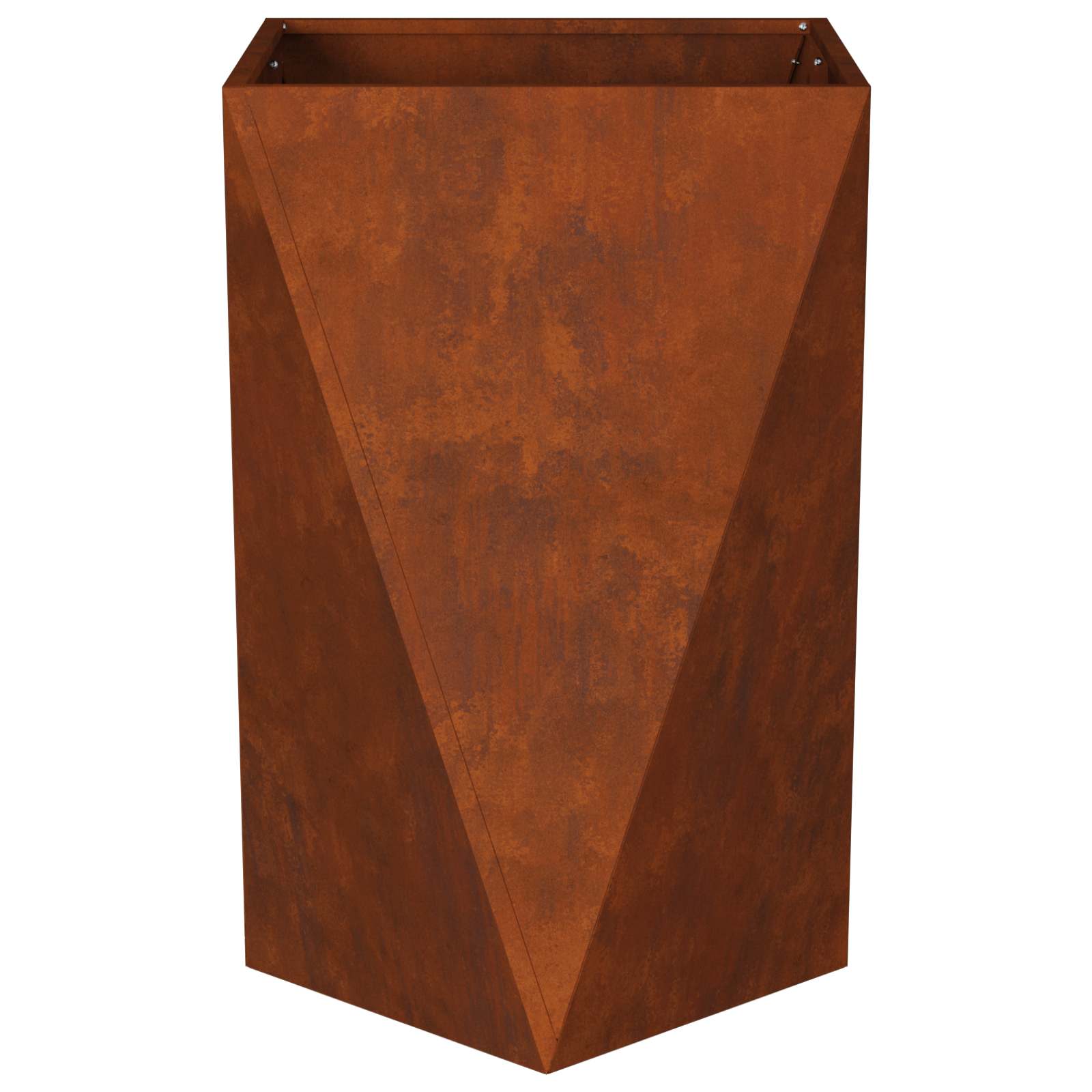 vidaXL Planter Rusty 50 x 50 x 75 cm Weathering Steel - Brown