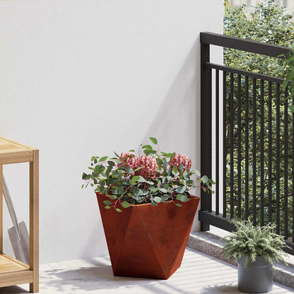 vidaXL Planter Rusty 30 x 30 x 30 cm Weathering Steel - Brown