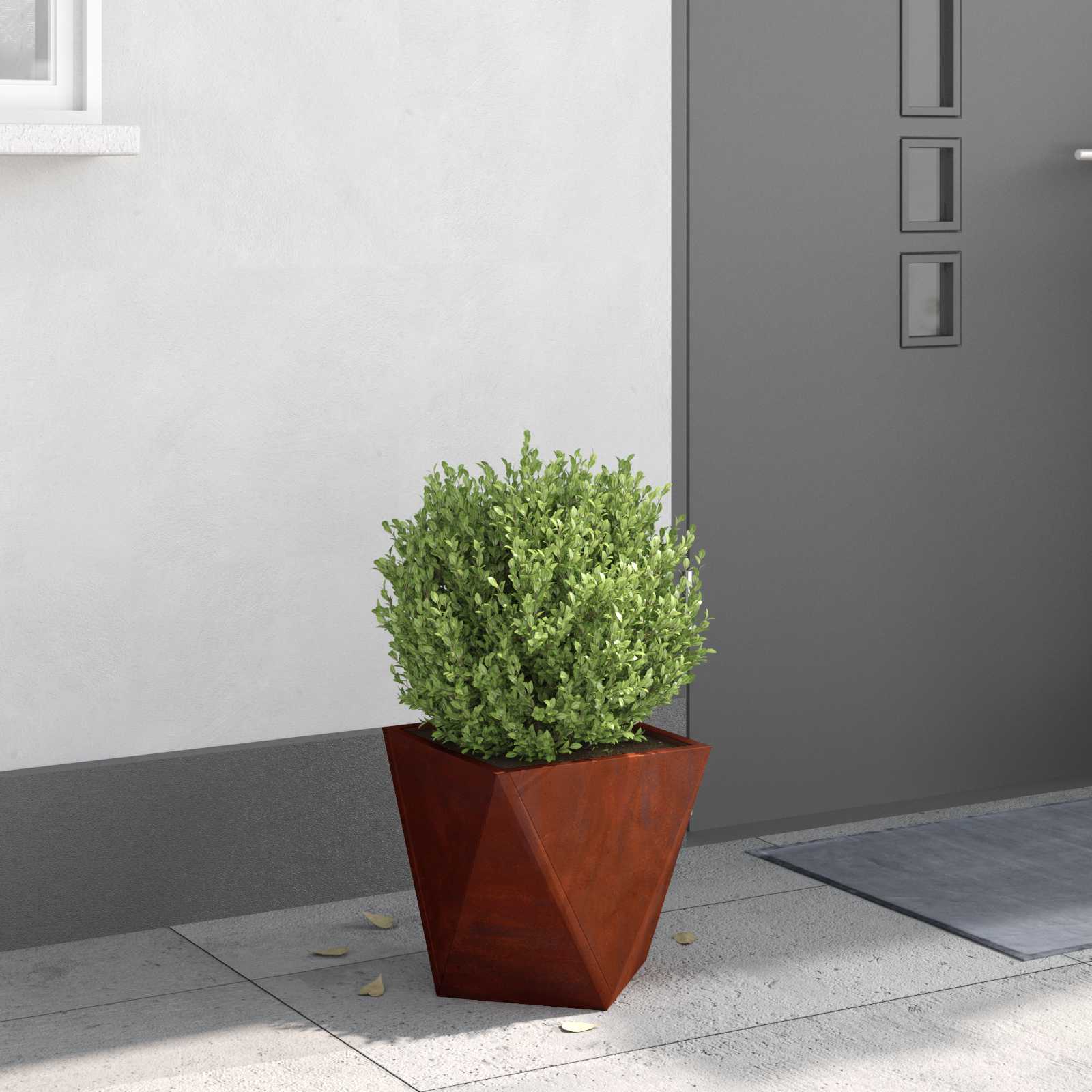 vidaXL Planter Rusty 30 x 30 x 30 cm Weathering Steel - Brown
