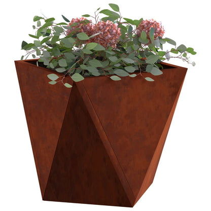 vidaXL Planter Rusty 30 x 30 x 30 cm Weathering Steel - Brown